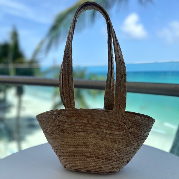 Hand Made Mini Straw Tote Bag - Picture 1 of 7